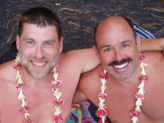 Hosts Scott and Dave at Frog Meadow, The Northeast's Premier All Male Gay Resort and Retreat Center