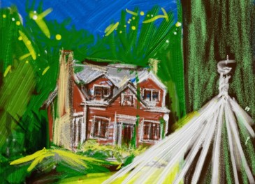 Frog Meadow's main house captured in a guest iPad drawing...thank you James from India!
