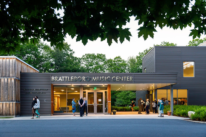 Brattleboro Museum and Art Center interior featuring exhibits by young artists