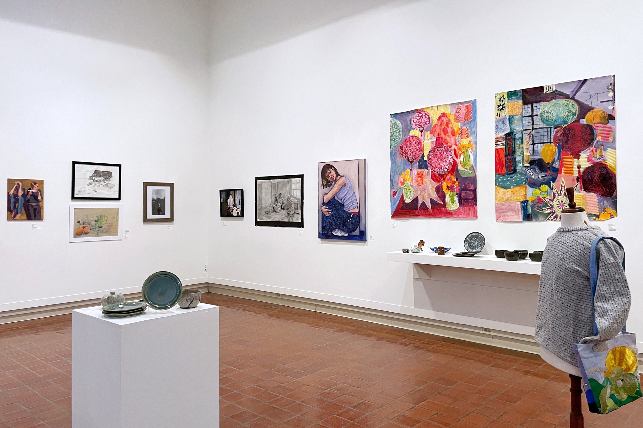 Brattleboro Museum and Art Center interior featuring exhibits by young artists